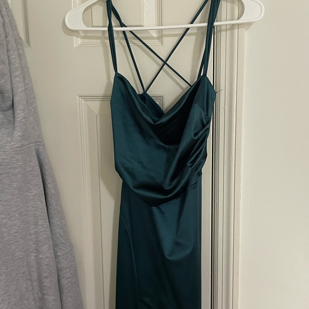 Elegant Windsor Teal Strappy Dress